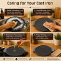 Aditi Kitchenware 12-inch Reversible Cast Iron Grill Pan & Tawa | Pre-seasoned Nonstick | Induction Compatible